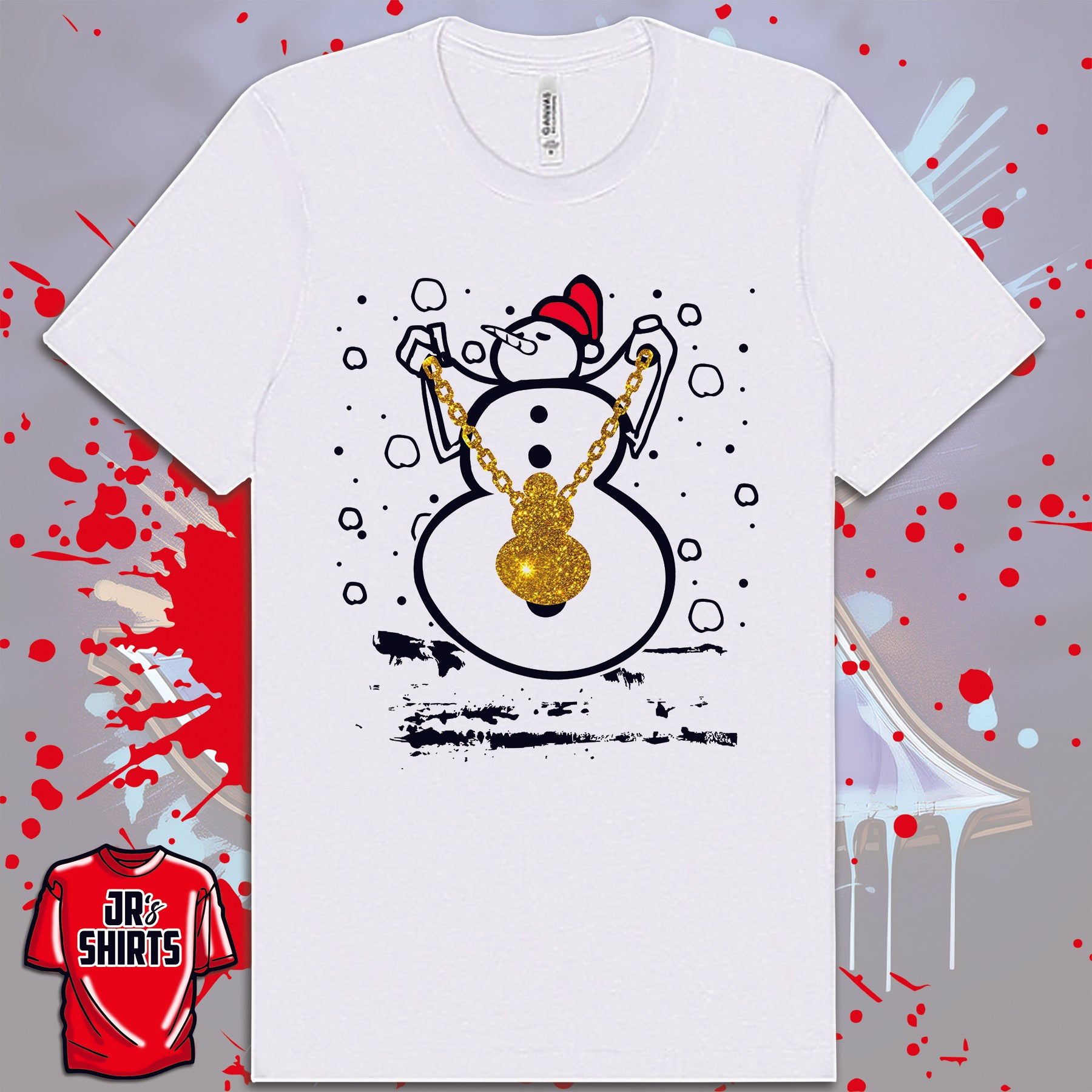 Gold Chain Snowman